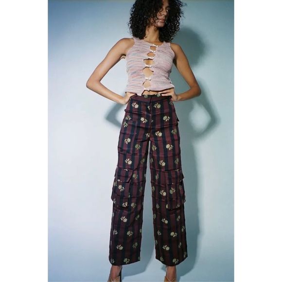 New Free People Mozh Arezu Cargo Pant Size Medium - Picture 8 of 8